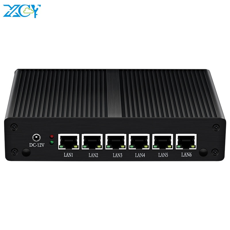 XCY Mini PC Dispositivo de cortafuegos Intel Core i5 4200U 6x Gigabit Ethernet i211 NIC 3G 4G LTE WiFi Pfsense VPN Router Openwrt