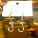 2021 neue Art und Weise koreanische übergroße weiße Perlen-Tropfen-Ohrringe für Frauen-böhmische goldene runde Zirkon-Hochzeits-Ohrring-Schmucksache-Geschenk