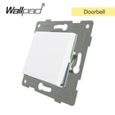 EU Glass and Function Key free Combination DIY White Button Reset Curtain USB EU French Switch Socket Round Back Wallpad L6