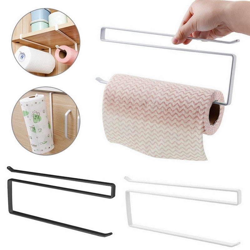 Kitchen Bathroom Toilet Paper Holder Tissue Storage Organizers Racks Roll Paper Holder Hanging Towel Stand Home Decoration