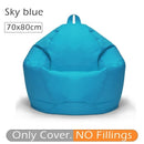 70x80cm Lazy BeanBag Sofas Cover Chair No Filler 420D Oxford Waterproof Lounger Seat Bean Bag Pouf Puff Couch Tatami Living Room