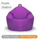 70x80cm Lazy BeanBag Sofas Cover Chair No Filler 420D Oxford Waterproof Lounger Seat Bean Bag Pouf Puff Couch Tatami Living Room