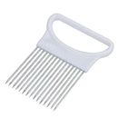 Magic Kitchen Gadgets Onion Slicer Safe Fork  Tomato Vegetables Slicing Safety Aid Holder Cutting Chopper Chips Making Tool