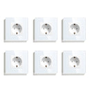 BSEED Mvava EU Standard 16A Wall Socket White Black Single Mirror Crystal Glass Panel Plug Electrical Outlet For Home Improvemet