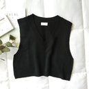 GOPLUS Women V-Neck Knitted Vest 2021 New Spring Autumn Sweater Vests Short Female Casual Sleeveless Twist Knit Pullovers C9510