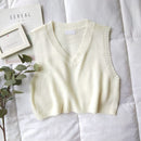 GOPLUS Women V-Neck Knitted Vest 2021 New Spring Autumn Sweater Vests Short Female Casual Sleeveless Twist Knit Pullovers C9510