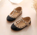 2021 New Girls Sandals Rivets Single Shoes Kids Leather Shoes children nude sandal toddler Girls Princess Flat Dance Shoes