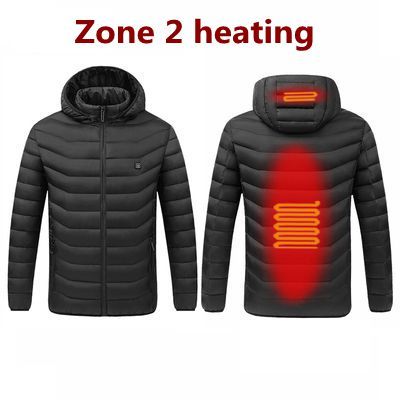 2020 NWE Männer Winter Warm USB Heizjacken Smart Thermostat Reine Farbe Mit Kapuze Beheizte Kleidung Wasserdichte Warme Jacken