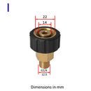 Adaptador de Metal, boquilla de espuma, generador de espuma, pistola de espuma, lavadora de alta presión, espuma de jabón para Nilfisk Karcher Huter Elitech Lavor