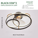 LED Ceiling Fan Lamp Modern Minimalist Ceiling Lamp Dining Room Bedroom Living Room Lamp Round Fan Light