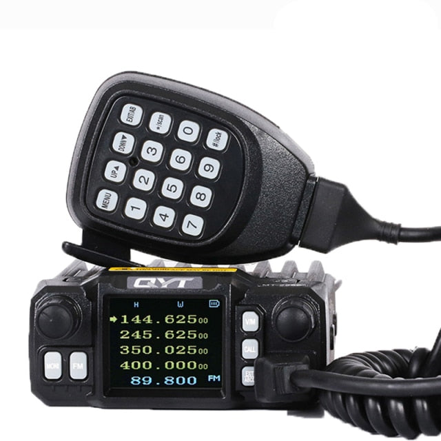 2021 Mini Radio móvil QYT KT-7900D 25W 136-174/220-260/350-390/400-480MHz transceptor FM Quad Band Amateur Walkie Talkie + Cable