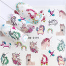 WUF, 1 hoja, 2021, puntas de transferencia de agua de diseñador DIY, arte de uñas, pegatinas de flores rosas, calcomanías para mujeres, belleza, uñas de boda