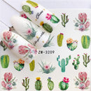 WUF, 1 hoja, 2021, puntas de transferencia de agua de diseñador DIY, arte de uñas, pegatinas de flores rosas, calcomanías para mujeres, belleza, uñas de boda