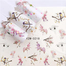 WUF, 1 hoja, 2021, puntas de transferencia de agua de diseñador DIY, arte de uñas, pegatinas de flores rosas, calcomanías para mujeres, belleza, uñas de boda