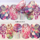 WUF, 1 hoja, 2021, puntas de transferencia de agua de diseñador DIY, arte de uñas, pegatinas de flores rosas, calcomanías para mujeres, belleza, uñas de boda