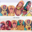 WUF, 1 hoja, 2021, puntas de transferencia de agua de diseñador DIY, arte de uñas, pegatinas de flores rosas, calcomanías para mujeres, belleza, uñas de boda