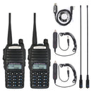 2pcs/lot BaoFeng real 8W UV-82 High Power Two Way Radio Portable Radio Dual Band VHF/UHF 10km long range Walkie Talkie UV82
