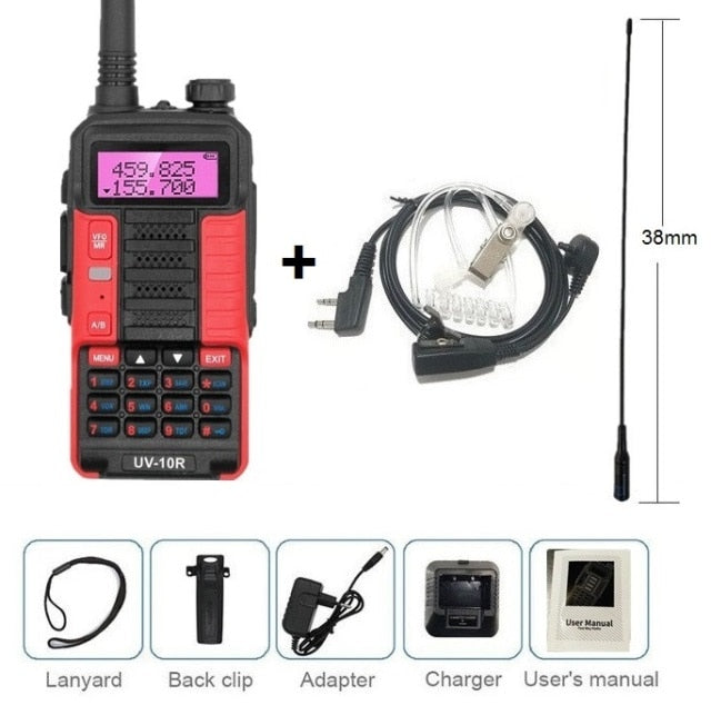 2021 Baofeng UV-10R 10W Walkie Talkie VHF UHF Ham Radio Station Actualizado UV-5R Transceptor portátil Radio Amateur Long Standby