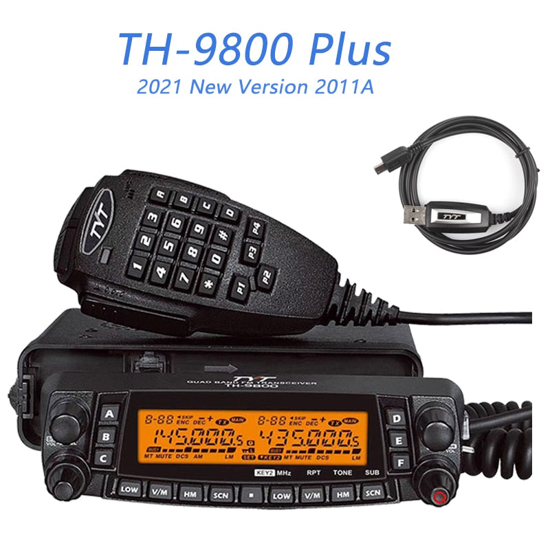 TYT TH-9800 Estación de radio móvil Transceptor Vehículo aficionado Radio Banda cuádruple 29/50/144 / 430MHz Repetidor de banda cruzada 50W