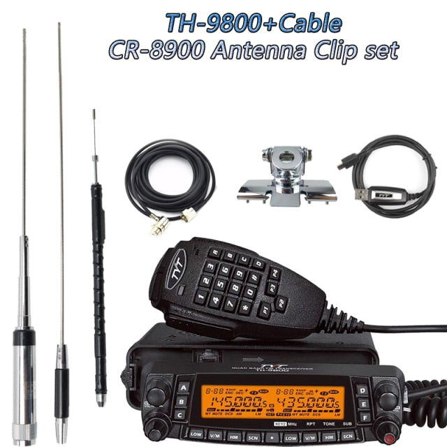 TYT TH-9800 Estación de radio móvil Transceptor Vehículo aficionado Radio Banda cuádruple 29/50/144 / 430MHz Repetidor de banda cruzada 50W