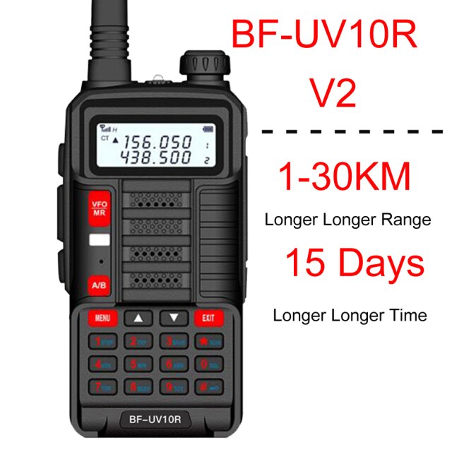 2021 Baofeng Neues professionelles Walkie Talkie UV 10R 30 km 128 Kanäle VHF UHF Dual Band Zwei-Wege-CB-Amateurfunk Baofeng UV-10R