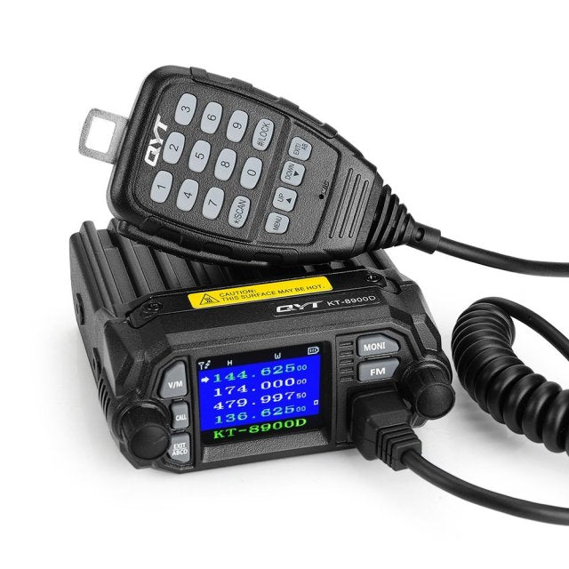 Classic QYT KT-8900D Mini Radio móvil Banda dual 136-174MHz y 400-480MHz 25W Transceptor móvil KT8900 Estación de radio para automóvil
