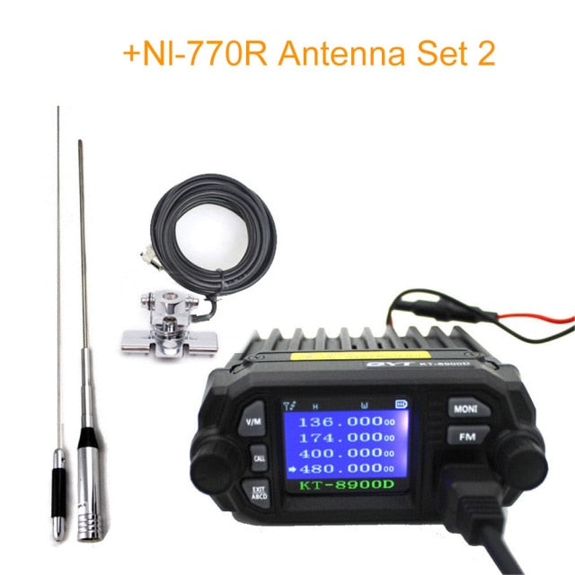 Classic QYT KT-8900D Mini Mobile Radio Dual Band 136-174MHz & 400-480MHz 25W Mobile Transceiver KT8900  Car Radio Station