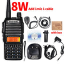 High Power 8W Baofeng UV-82 Walkie Talkie UV82 Dual Band VHF/UHF FM Transceiver 10KM Long Range Hunting Two Way Ham CB Radio