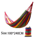 Portable hammock outdoor hammock garden Sports Home Travel Camping swing canvas stripe hammock thickened anti rollover chair