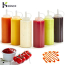 Konco Condiment Squeeze Bottles, para Ketchup Mostaza Mayo Salsas picantes Botellas de aceite de oliva Gadget de cocina