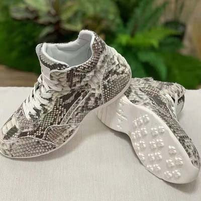 Tianxin, nuevos zapatos personalizados de piel de pitón para hombre, moda de ocio, suelas de goma para hombre, cuero de serpiente Real