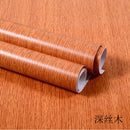 PVC Wood Grain Wallpaper Self Adhesive Waterproof Furniture Stickers Contact Paper Dormitory Kitchen Door Cabinet Desktop Decor