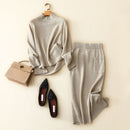 Autumn winter women's new style 100% pure cashmere women's thick two-piece sweater