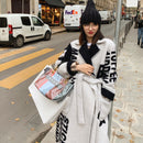 2021 Super Thick Winter Women 100%Wool Long Woolen Overcoat Warm Elegant Outwear Women Elegant Trench VNeck Caot S004