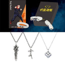 Anime Jujutsu Kaisen Necklace Itadori Yuji Cosplay Accessories Gojo Satoru Ring Kugisaki Nobara Pendant Suit