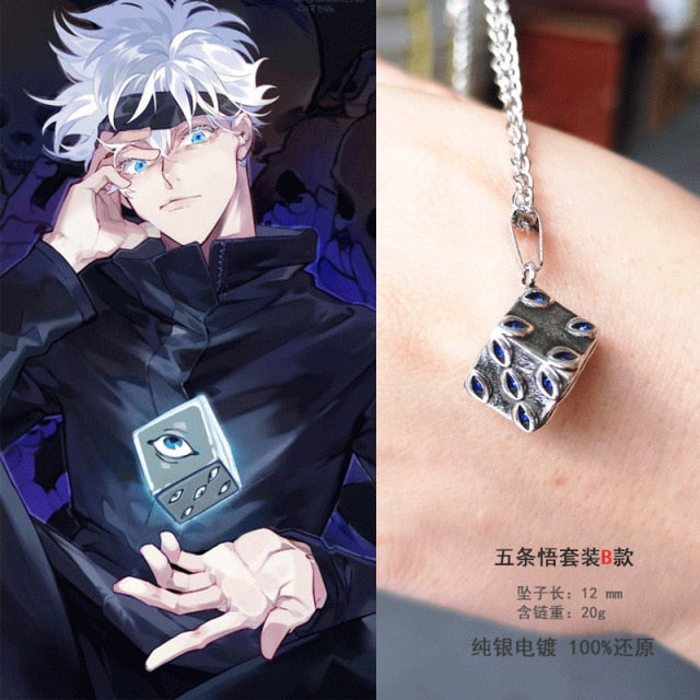 Anime Jujutsu Kaisen Halskette Itadori Yuji Cosplay Zubehör Gojo Satoru Ring Kugisaki Nobara Anhänger Anzug