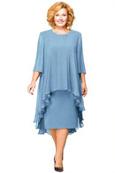 Fast Shipping Mother of The Bride Dresses 2021 Chiffon Plus Size Long Sleeve Wedding Party Gown robe de soirée de mariage платье