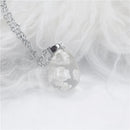 Chic transparente resina Rould bola Luna colgante collar mujer cielo azul nube blanca cadena collar moda joyería regalos para niña