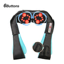 U Shape Electrical Shiatsu Body Shoulder Neck Massager Back Infrared 4D Kneading Massage Shawl Car Home Best Gift HealthCare