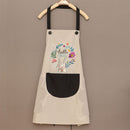 Kitchen Wipeable Waterproof Oil-Proof Cartoon Wreath Rabbit Kitchen Nail Shop Apron for Women Baking Accessories 90*70cm