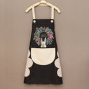 Kitchen Wipeable Waterproof Oil-Proof Cartoon Wreath Rabbit Kitchen Nail Shop Apron for Women Baking Accessories 90*70cm