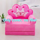 3 layers  Only Cover NO Filling Baby Kids Sofa Fashion Cartoon Crown Seat Child Chair Toddler Children Cover for Sofa Folding