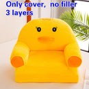 3 layers  Only Cover NO Filling Baby Kids Sofa Fashion Cartoon Crown Seat Child Chair Toddler Children Cover for Sofa Folding