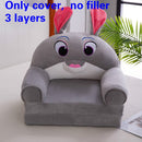 3 layers  Only Cover NO Filling Baby Kids Sofa Fashion Cartoon Crown Seat Child Chair Toddler Children Cover for Sofa Folding