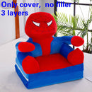 3 layers  Only Cover NO Filling Baby Kids Sofa Fashion Cartoon Crown Seat Child Chair Toddler Children Cover for Sofa Folding