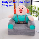 3 layers  Only Cover NO Filling Baby Kids Sofa Fashion Cartoon Crown Seat Child Chair Toddler Children Cover for Sofa Folding