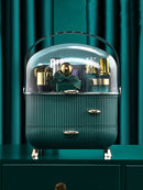 Caja de almacenamiento de cosméticos de gran capacidad a la moda, impermeable, a prueba de polvo, para baño, organizador de maquillaje de belleza, cajón de almacenamiento para el cuidado de la piel