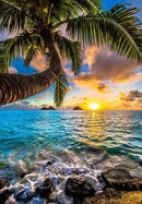 5D DIY diamante pintura paisaje atardecer mar Kit taladro completo bordado paisaje mosaico arte imagen de diamantes de imitación decoración del hogar regalo