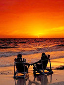 5D DIY diamante pintura paisaje atardecer mar Kit taladro completo bordado paisaje mosaico arte imagen de diamantes de imitación decoración del hogar regalo