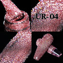 UR SUGAR Funkelnder Gel-Nagellack, reflektierender Glitzer-Nagellack, halbpermanenter Nagelkunstlack für Maniküre, benötigt einen Basis-Decklack